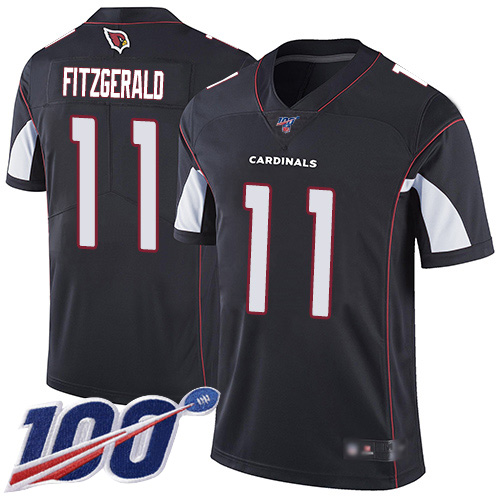 Arizona Cardinals Limited Black Men Larry Fitzgerald Alternate Jersey NFL Football 11 100th Season Vapor Untouchable